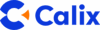 Calix Logo - Cobalt blue sans-serif type with blue and orange icon to left