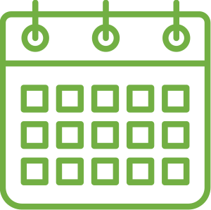 Calendar icon in green
