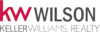 KW Wilson Logo - Dark gray and red sans-serif type