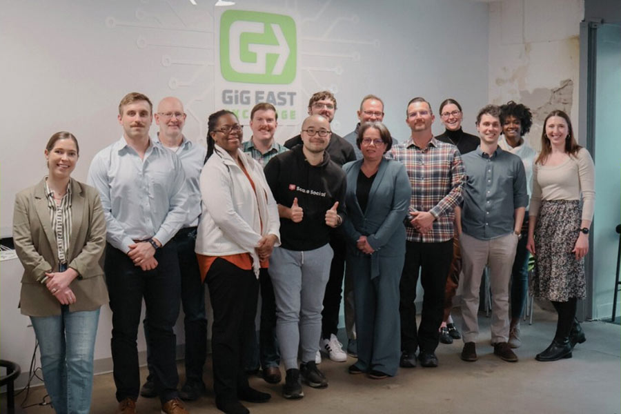 Photo of the RIoT Rap Cohort at Gig East Exchange
